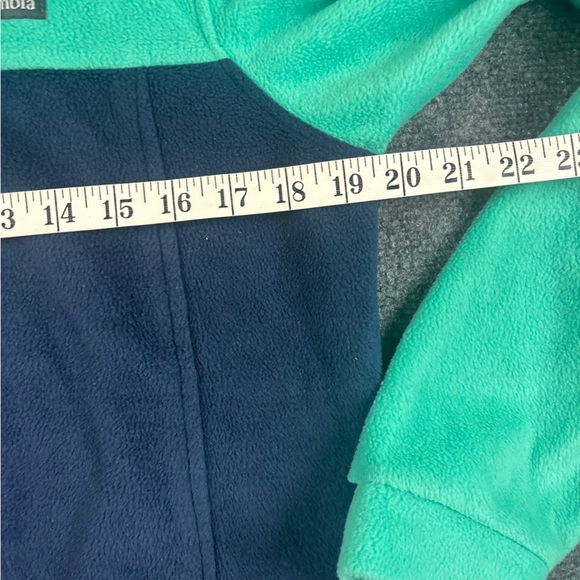 COLUMBIA Girls Green/Blue Full Zip Fleece Jacket size: XL (18/20) - Picture 6 of 7